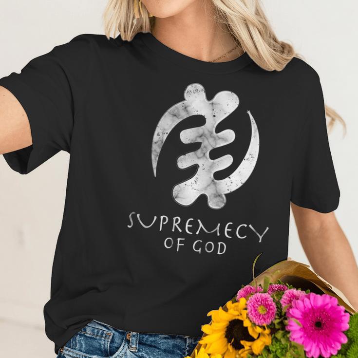 West Africa Adinkra Gye Nyame Aka Supremecy Of God Women T-Shirt Gifts for Her