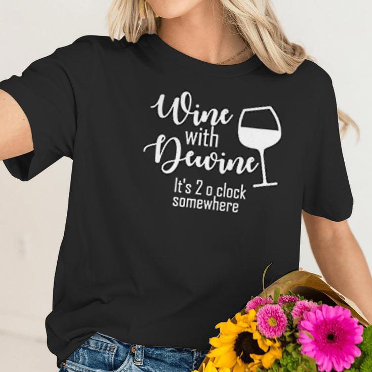 Wine With Dewine Ohio Women T-Shirt Gifts for Her