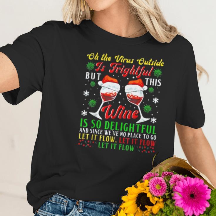 Wine Glass Social Distancing Women T-Shirt Gifts for Her