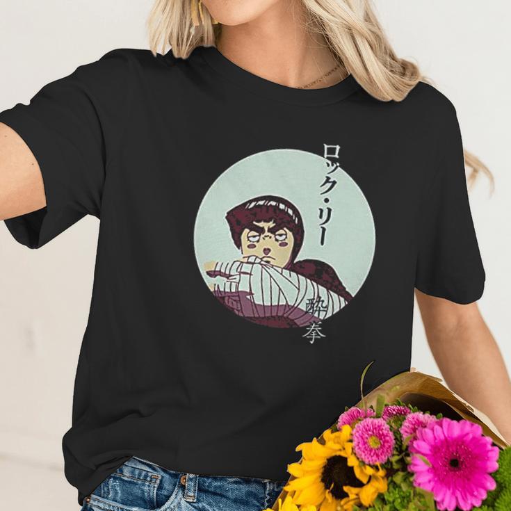 Yonfro Rock Lee Drunken Fist Naruto Manga Anime Women T-Shirt Gifts for Her