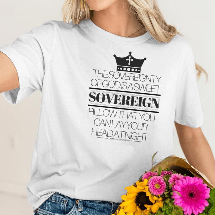 00021 Stylish Gods Sovereignty Charles Spurgeon Women T-Shirt Gifts for Her