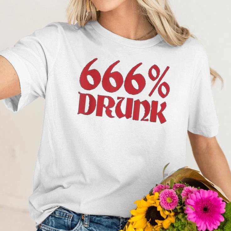 666 Drunk Satanism Women T-Shirt Gifts for Her