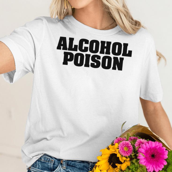 Adul Alcohol Poison Tees Wine Beer Whiskey Vodka Gift Women T-Shirt Gifts for Her