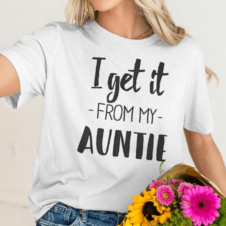 I Get It From My Auntie Creeper Funny Family Baby Jumpsuit Women T-Shirt Gifts for Her