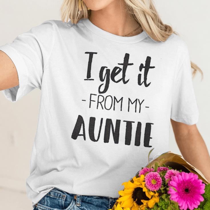 I Get It From My Auntie Creeper Funny Family Baby Women T-Shirt Gifts for Her