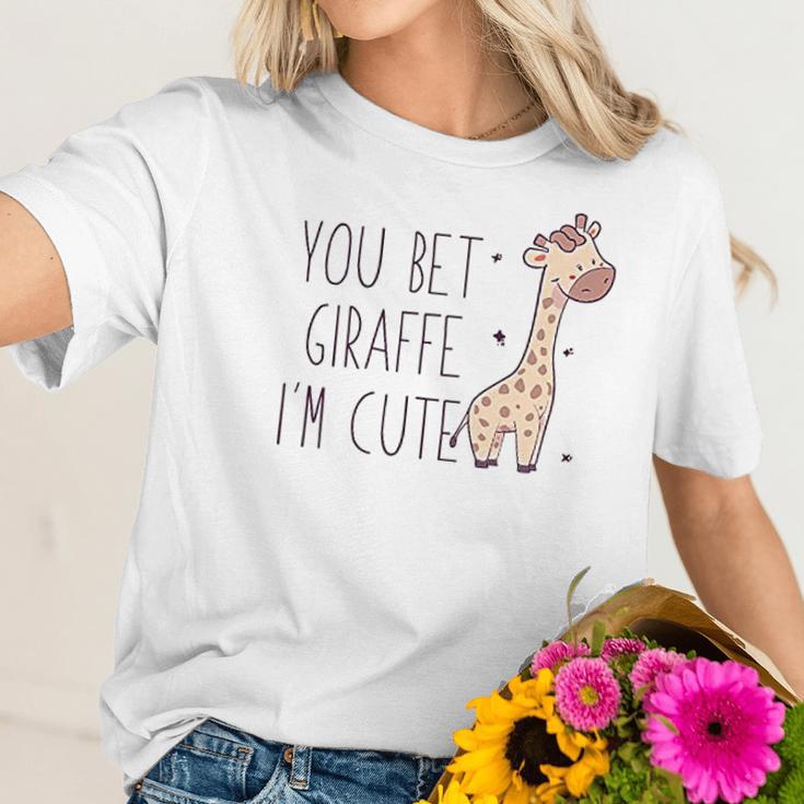 You Bet Giraffe Im Cute Sassy Women T-Shirt Gifts for Her