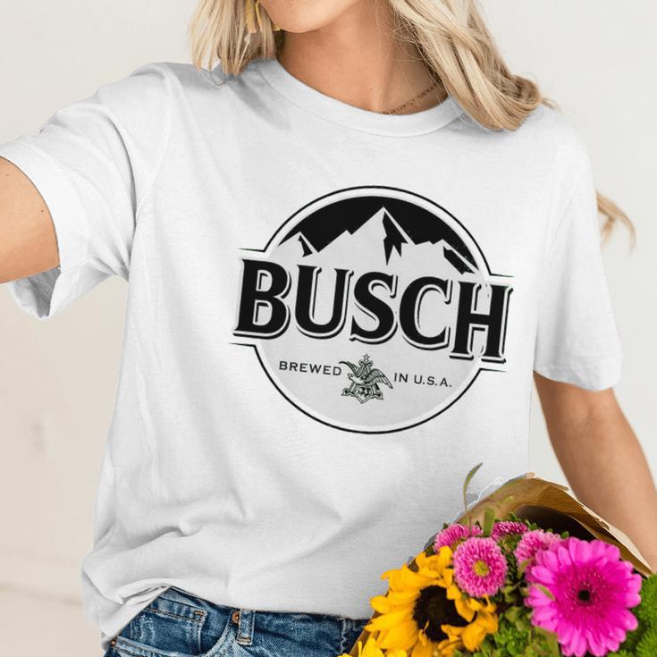 Busch Beer Black &Ampamp White Logo T-Shirt Women T-Shirt Gifts for Her