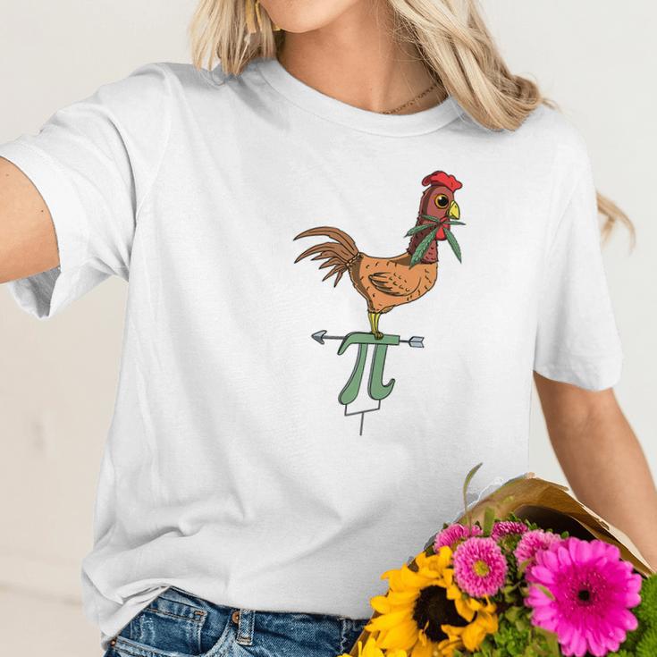 Chicken Pot Pi Marijuana Cannabis Pie Funny Math Pun Women T-Shirt Gifts for Her