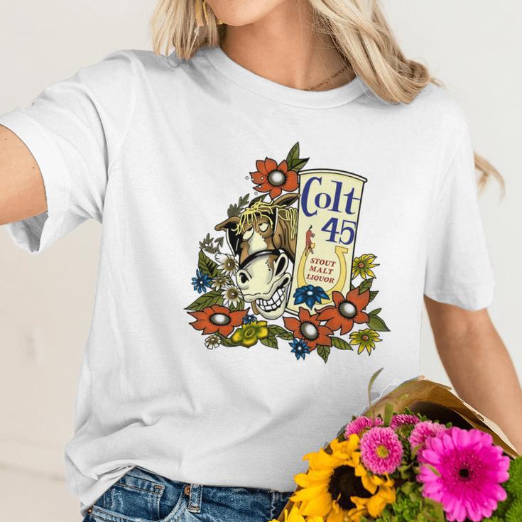 Colt 45 Stout Malt Liquor Donkey Shirt Women T-Shirt Gifts for Her