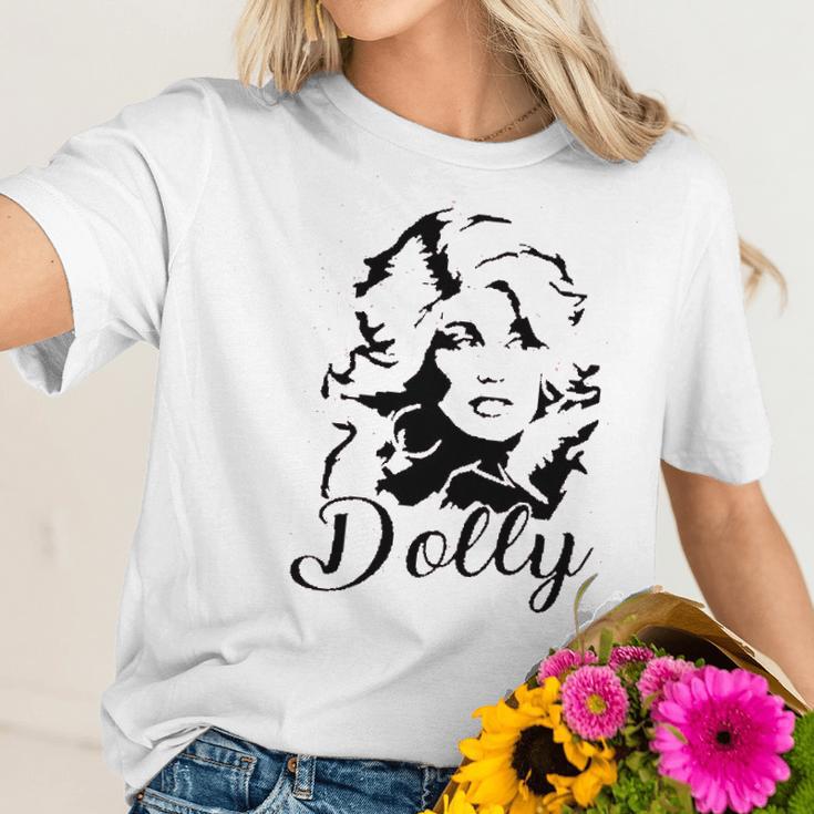 Dolly Graphic Women Vintage Dolly Casual Country Music For Band Music Lovers Women T-Shirt Gifts for Her