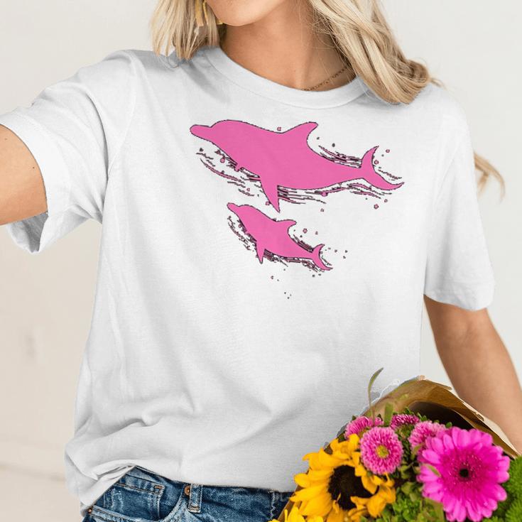 Dolphin Mom Women T-Shirt Gifts for Her