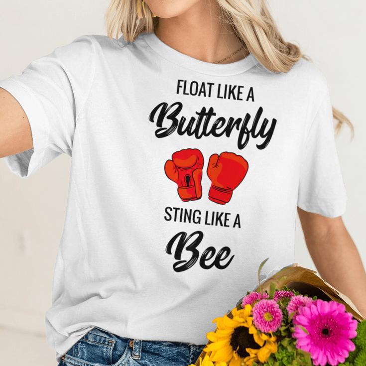 Float Like A Butterfly Sting Like A Bee Boxing Women T-Shirt Gifts for Her