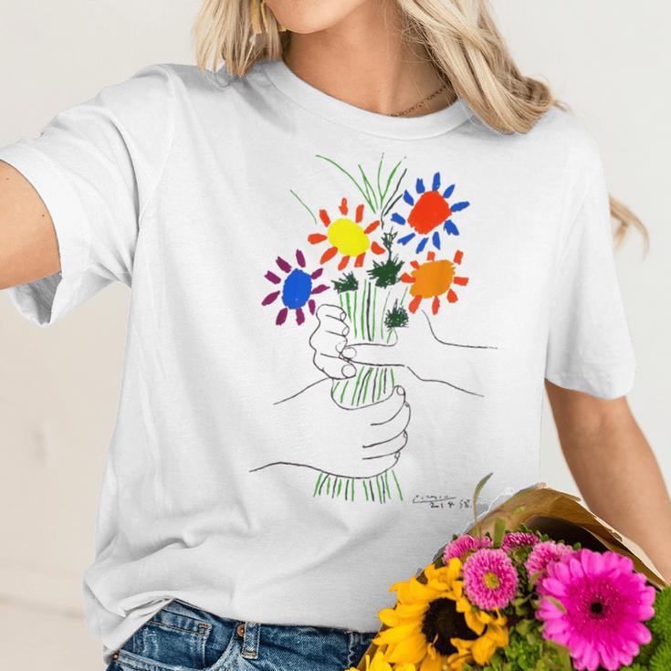 Flowers Bouquet Artwork Women T-Shirt Gifts for Her