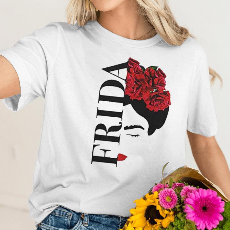 Frida Kahlo Flower Face Women T-Shirt Gifts for Her