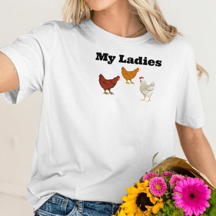 Funny Chicken Chicken Farmers My Ladies Women T-Shirt Gifts for Her