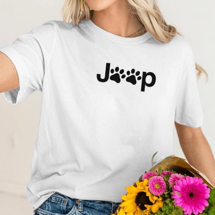 Funny Jeep Paw Prints Dogs Jeeps Owner Men Women Gift Men Women T-Shirt Graphic Print Casual Unisex Tee Women T-Shirt Gifts for Her