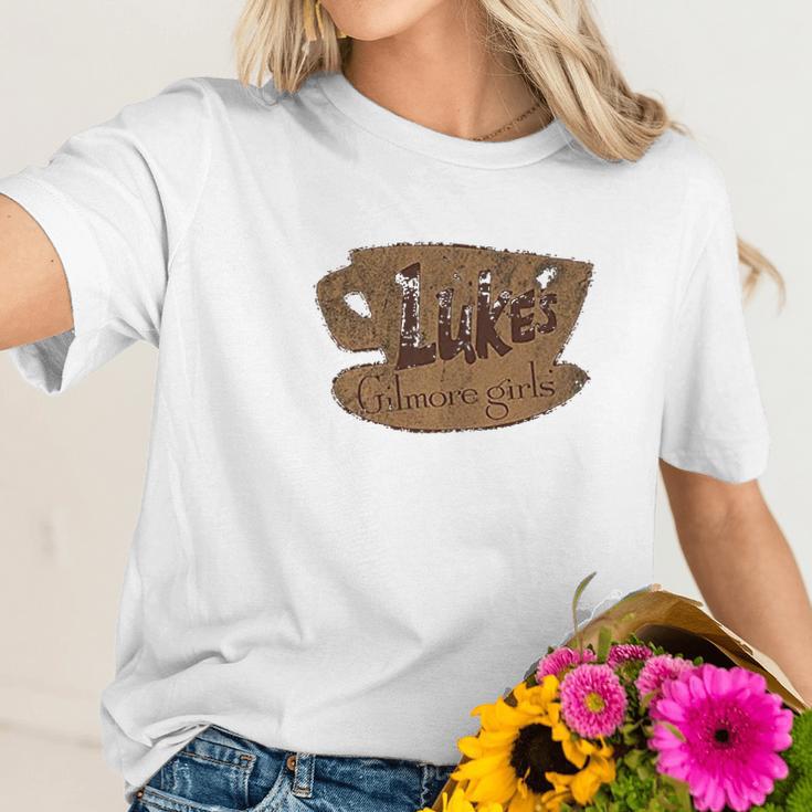 Gilmore Girls Juniors Vintage Lukes Coffee Women T-Shirt Gifts for Her