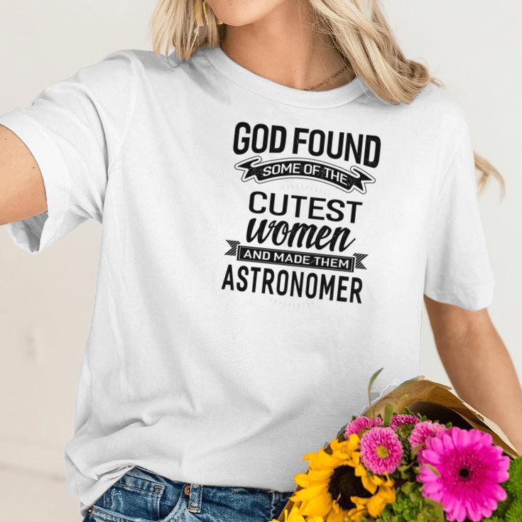 Womens God Found The Cutest Women Made Them Astronomer Women T-Shirt Gifts for Her