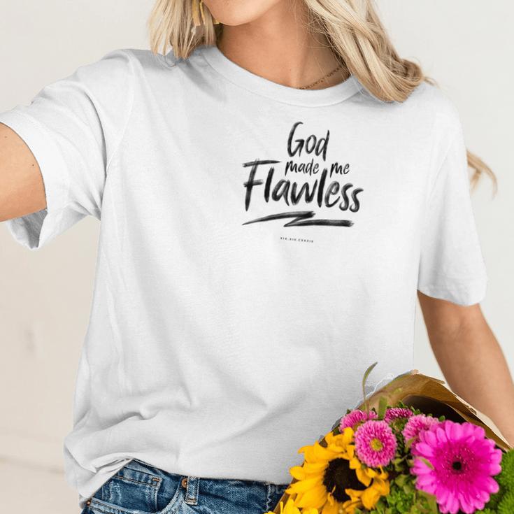 God Made Me Flawless By Bro Bear Blog Women T-Shirt Gifts for Her