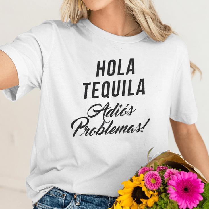 Hola Tequila Adios Problemas Women T-Shirt Gifts for Her