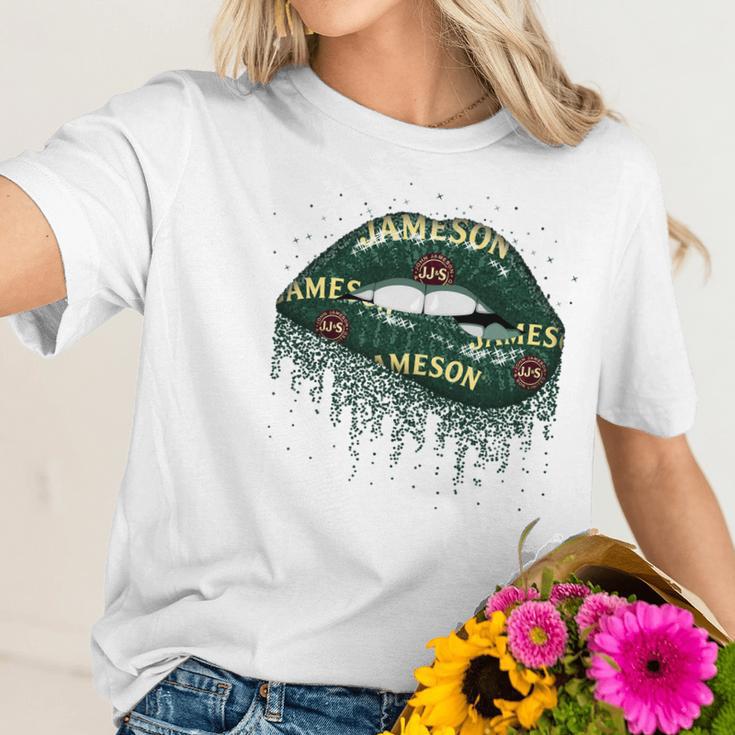 Jameson Irish Whiskey Lips Women T-Shirt Gifts for Her