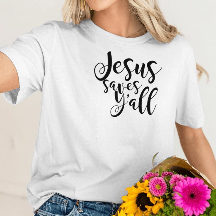 Jesus Saves Yall Southern Christian Womens Women T-Shirt Gifts for Her