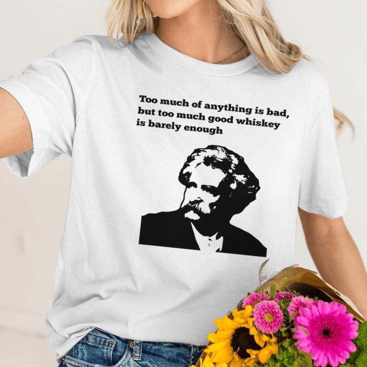 Mark Twain Whiskey Women T-Shirt Gifts for Her