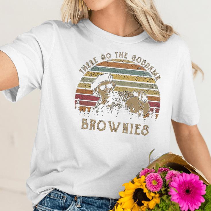 Mens There Go The Goddamn Brownies Vintage Women T-Shirt Gifts for Her