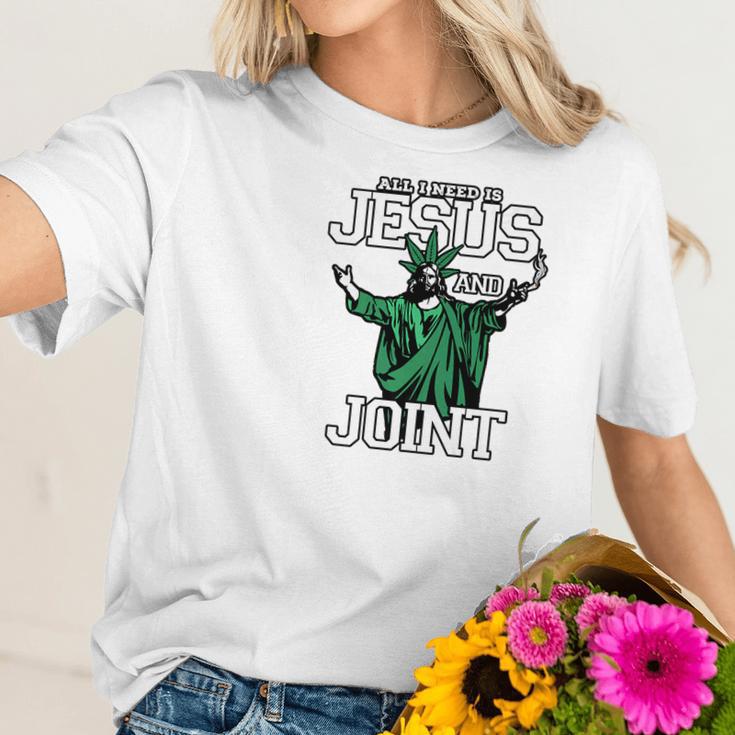 All I Need Is Jesus And Joint Women T-Shirt Gifts for Her