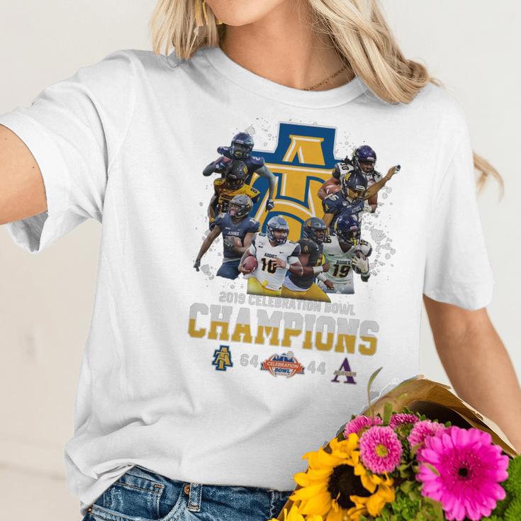 North Carolina A&T Aggies 2019 Celebration Bowl Champions Shirt Women T-Shirt Gifts for Her