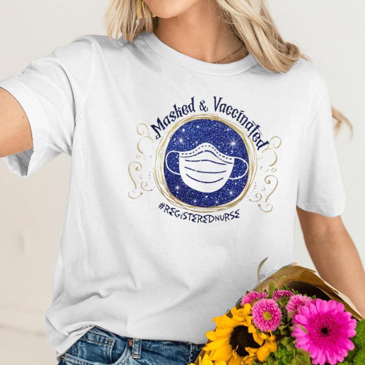 Registered Nurse Vaccinated Women T-Shirt Gifts for Her