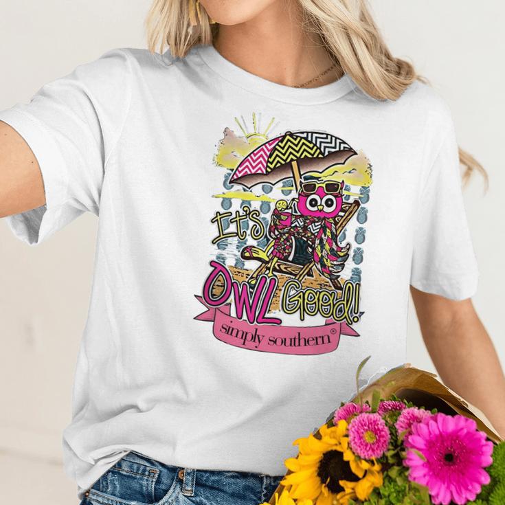 Simply Southern Owl Good Women T-Shirt Gifts for Her