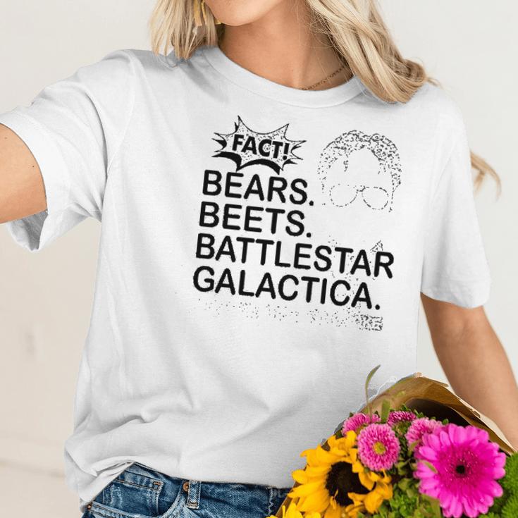 Squatch King Threads Bears Beets Battlestar Galactica Women T-Shirt Gifts for Her