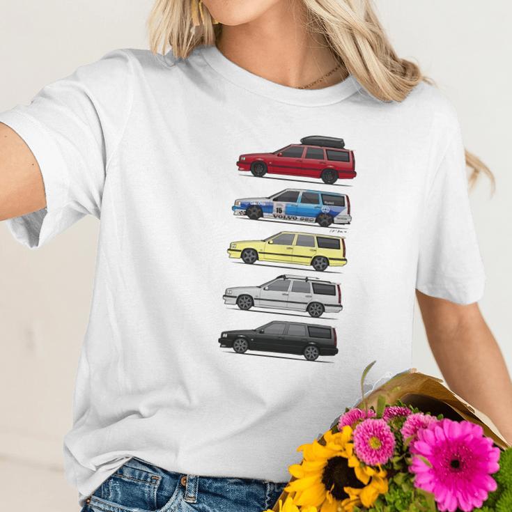 Stack Of Volvo 850R T5 Wagons Womens T-Shirts Women T-Shirt Gifts for Her