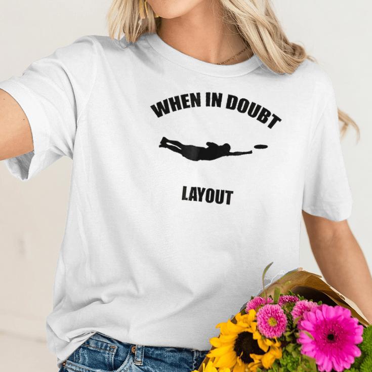 When In Doubt Layout Ultimate Frisbee Sports Women T-Shirt Gifts for Her