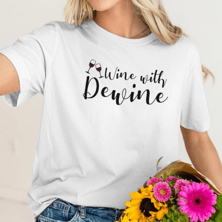 Wine With Dewine Women T-Shirt Gifts for Her