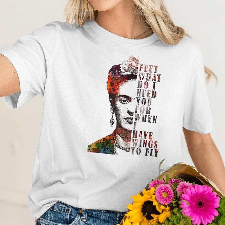 I Have Wing To Fly Frida Kahlo Women Empowerment Inspiring Women T-Shirt Gifts for Her