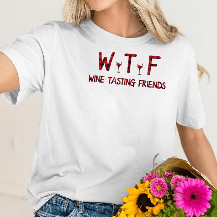 Wtf Wine Tasting Friends Funny Wine Lover Gifts Women T-Shirt Gifts for Her