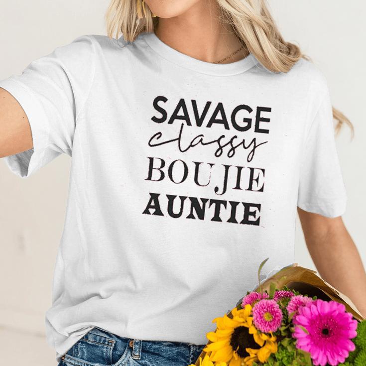 Ykomow Savage Classy Bougie Auntie Women T-Shirt Gifts for Her