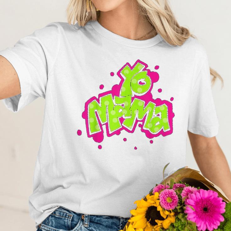 Yo Mama Old Skool Style 90S Hip Hop Party Women T-Shirt Gifts for Her