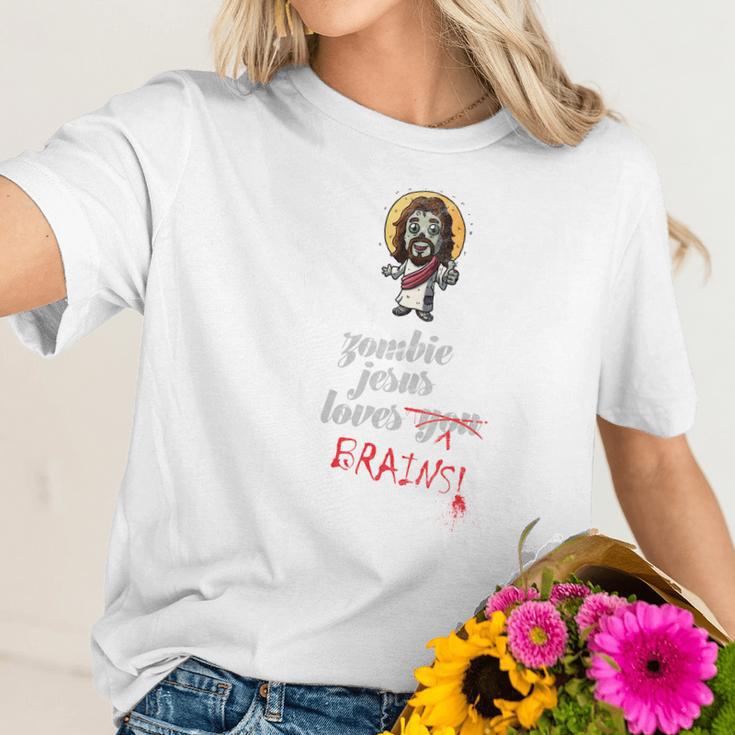 Zombie Jesus Loves You Meme Women T-Shirt Gifts for Her