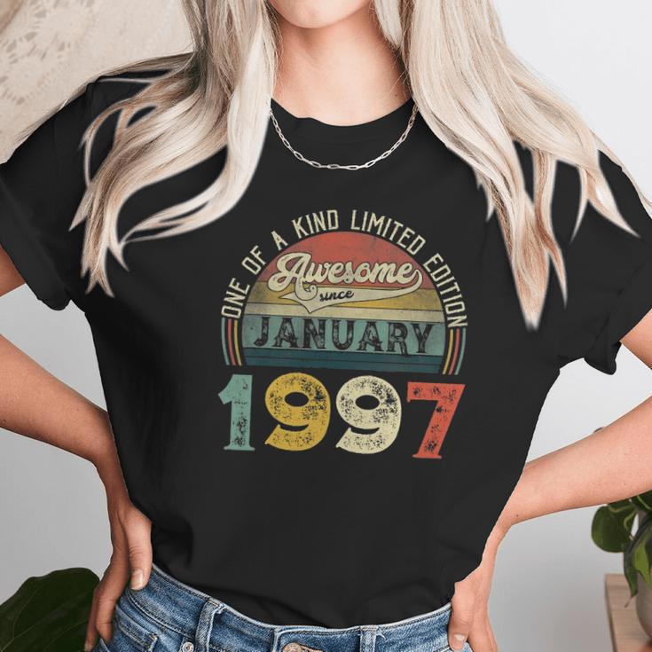 25Th Birthday Decorations January 1997 Men Women 25 Years Old Women T-Shirt Gifts for Women