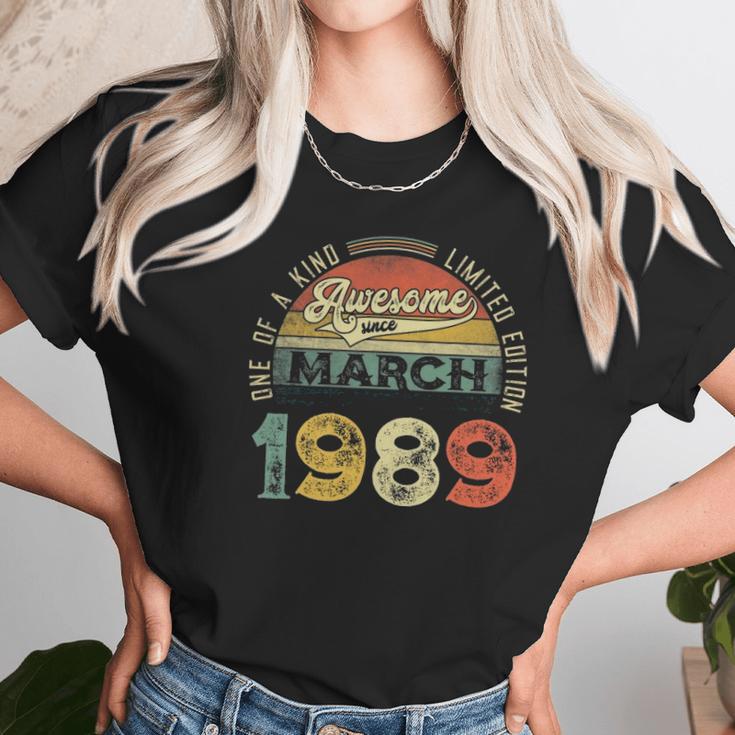 32Nd Birthday Decorations March 1989 Men Women 32 Years Old Women T-Shirt Gifts for Women