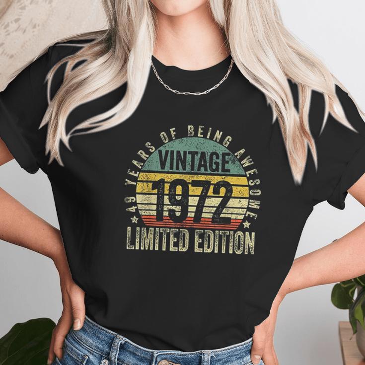 50 Year Old Gifts Vintage 1972 50Th Birthday Women T-Shirt Gifts for Women