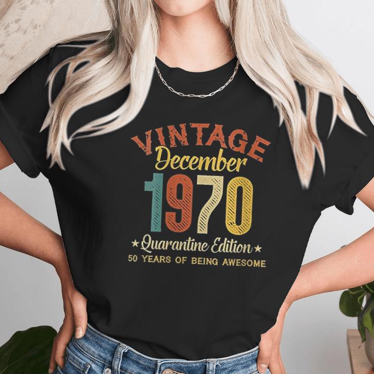 50 Years Old Gifts 50Th Birthday Gift Vintage December 1970 Women T-Shirt Gifts for Women