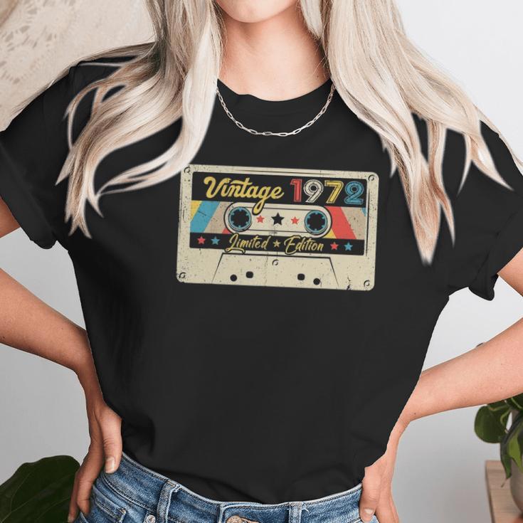 50 Years Old Vintage 1972 Cassette Tape 50Th Birthday Outfit Women T-Shirt Gifts for Women