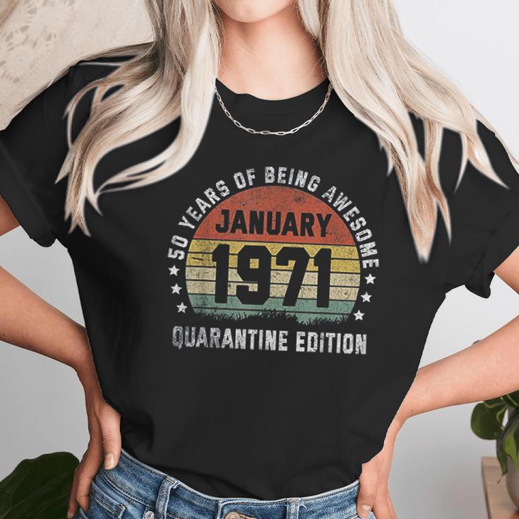 50Th January 1971 Vintage Birthday Gift Women T-Shirt Gifts for Women