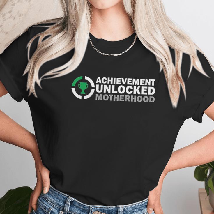 Achievement Unlocked Motherhood Women T-Shirt Gifts for Women