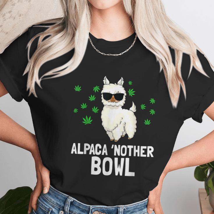 Alpaca Nother Bowl Funny Marijuana Cbd Weed Smoker Graphic Design Printed Casual Daily Basic Women T-Shirt Gifts for Women