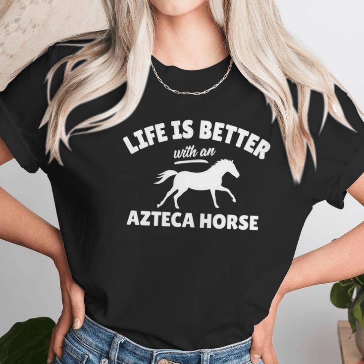 Azteca Horse Rider Equestrian Horseriding Gift Women T-Shirt Gifts for Women